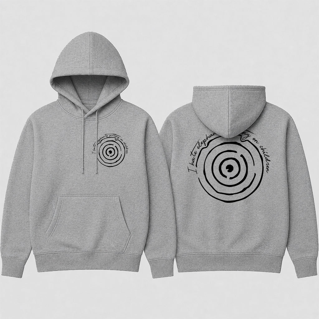 Hoodie "Spiritual Circles" (gray)